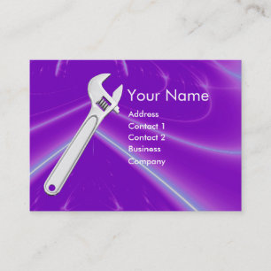 WRENCH METALL MEECHANICS,PLUMBERS MONOGRAM VISITKORT