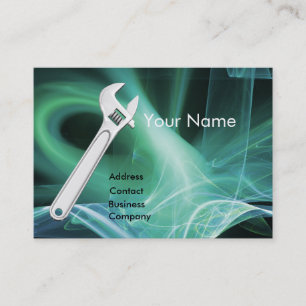 WRENCH METALL MEECHANICS,PLUMBERS Monogram Visitkort