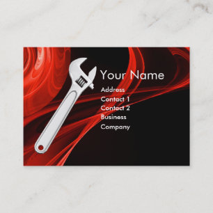 WRENCH METALL MEECHANICS,PLUMBERS MONOGRAM VISITKORT