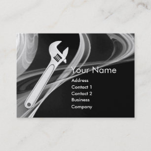 WRENCH METALL MEECHANICS,PLUMBERS Pearl Papper Visitkort