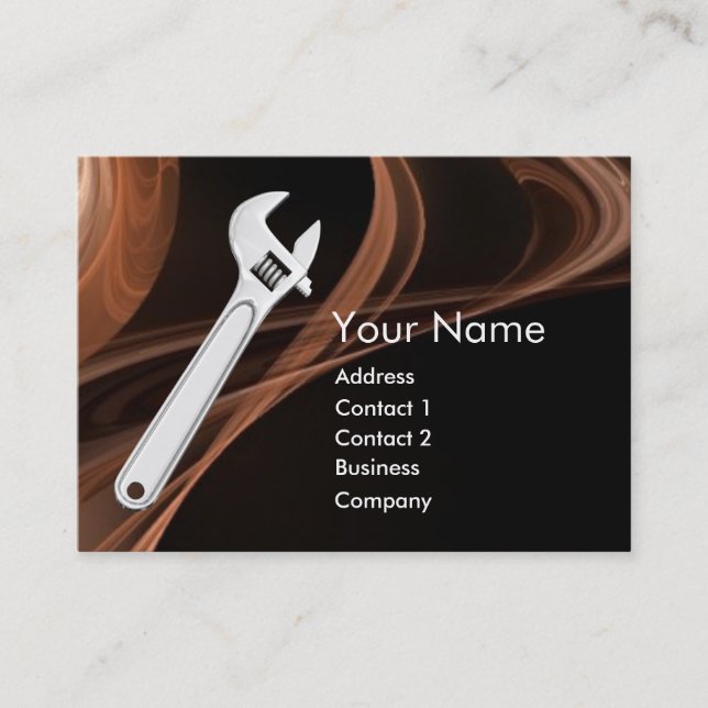 WRENCH METALL MEECHANICS,PLUMBERS VISITKORT (Framsida)