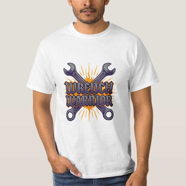 Wrench Warrior T-Shirt - Korsat Wrench-märke (Framsida)