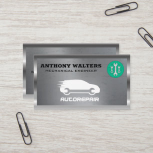 Wrenches Metallisk Reparera Logotyp automatisk Visitkort