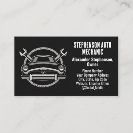 Wrenches Vintage bil Auto Mechanic Visitkort