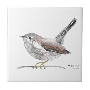 Wrens Rustic Vintage köks Birds Woodlands Wren Kakelplatta