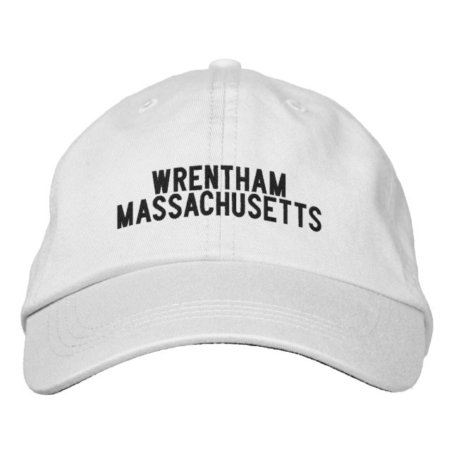 Wrentham Massachusetts Hatt Broderad Keps (Framsida)