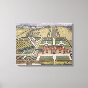 Wrest huset i Bedfordshire inristade vid Johannes Canvastryck