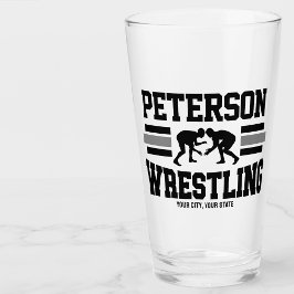 Wrestler ADD NAMN School Idrottsman Wrestling Glaskopp