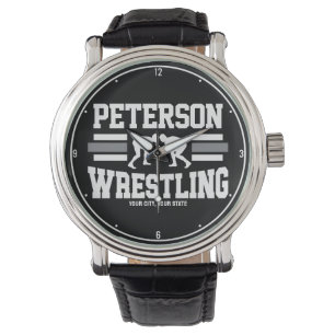 Wrestler ADD NAMN School Idrottsman Wrestling Team Armbandsur