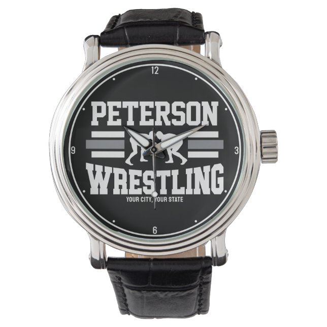 Wrestler ADD NAMN School Idrottsman Wrestling Team Armbandsur (Framsida)