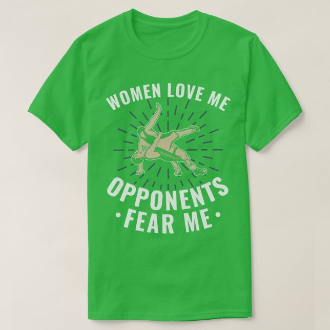Wrestler Funny Opponononars fruktar mig brottning T Shirt (Design framsida)