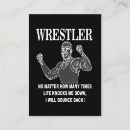 Wrestler Inspirational Wrestling Coach Visitkort