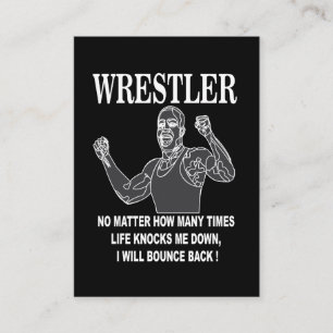 Wrestler Inspirational Wrestling Coach Visitkort