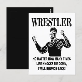 Wrestler Inspirational Wrestling Vykort