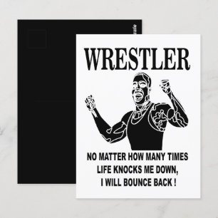 Wrestler Inspirational Wrestling Vykort