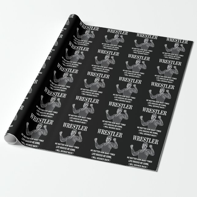 Wrestler Inspirerande Brottning Presentpapper (Utrullad)
