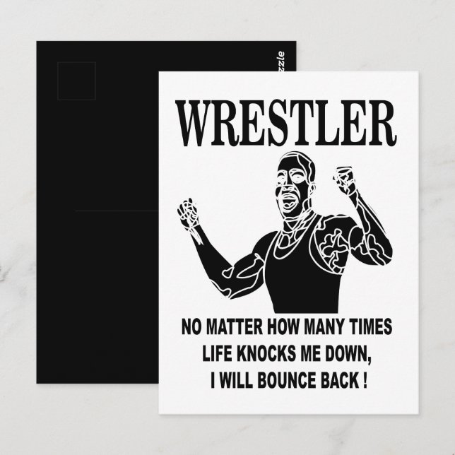 Wrestler Inspirerande Wrestling Vykort (Fram/baksida)