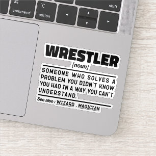Wrestler Noun Definition Wrestling Älskare Funny Klistermärken