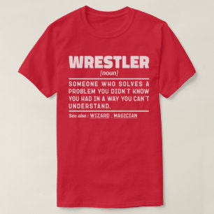 Wrestler Noun Definition Wrestling Älskare Funny T Shirt