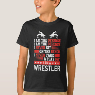 Wrestler Offensiv Defensiv Professionell T Shirt
