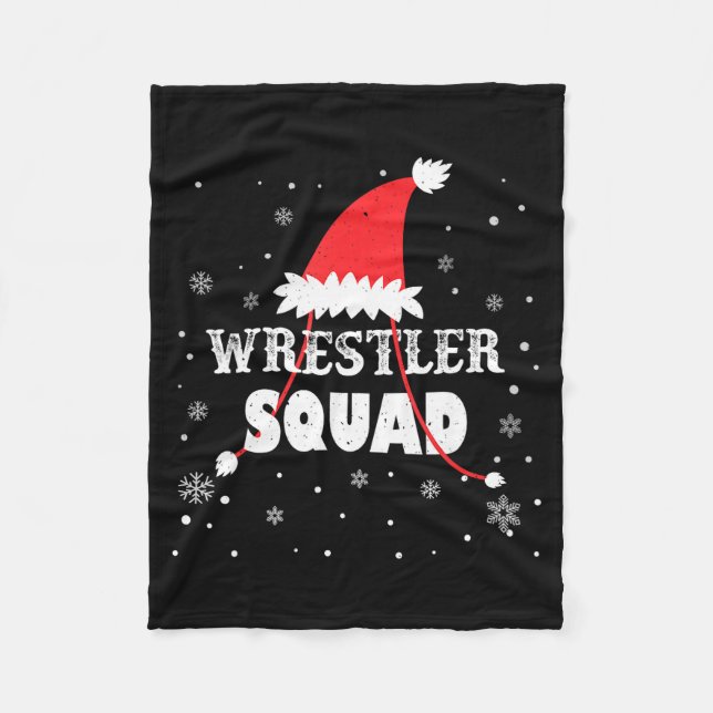 Wrestler Squad Christmas Wrestling Matching Xmas  Fleecefilt (Framsidan)