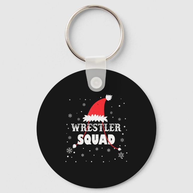Wrestler Squad Christmas Wrestling Matching Xmas  Nyckelring (Framsida)