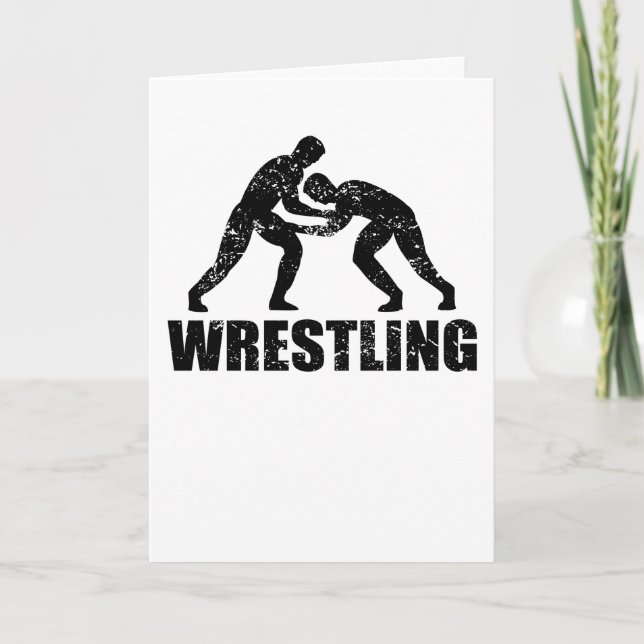 Wrestler Wrestling Catcher prästkonst Gift Kort (Framsida)