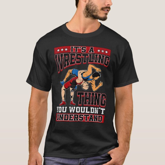 Wrestler Wrestling Pro Wrestler Idea Boys Manar T Shirt (Framsida)