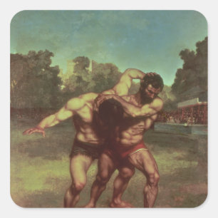 Wrestlers 1853 fyrkantigt klistermärke