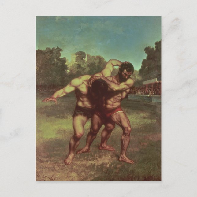 Wrestlers 1853 vykort (Framsida)