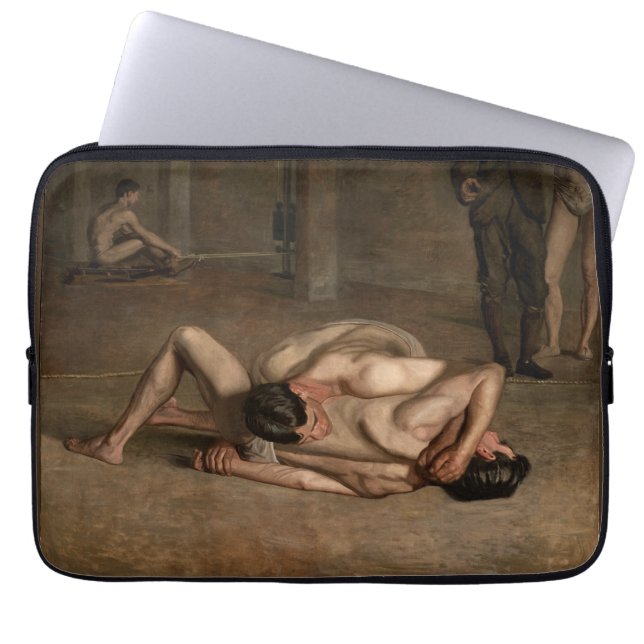 Wrestlers (av Thomas Eakins) Laptop Fodral (Framsidan)