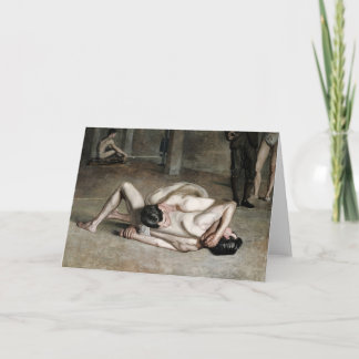 Wrestlers Fine Art Greetings Card Kort