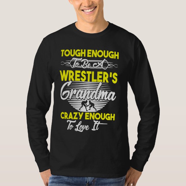 Wrestler's Grandma Wrestling T Shirt (Framsida)