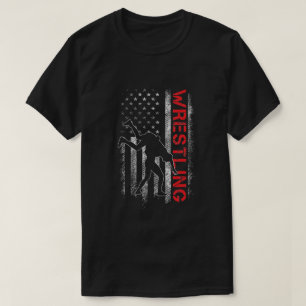 Wrestling American Flagga USA Quote Wrestler T Shirt