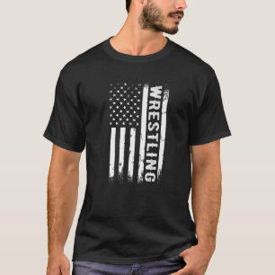 Wrestling American USA flagga Wrestle Manar Boy Wr T Shirt