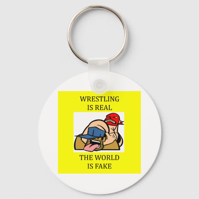 WRESTLING är inte falsk Nyckelring (Framsida)