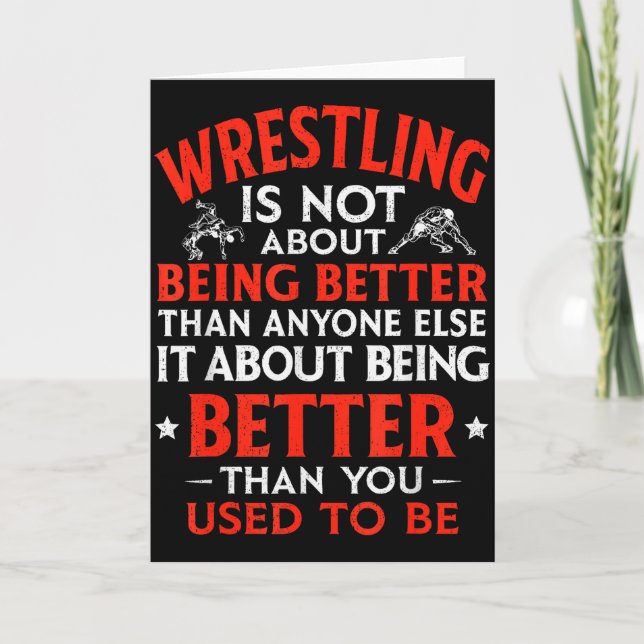 Wrestling Being Better You Used To Be Inspirationa Kort (Framsida)