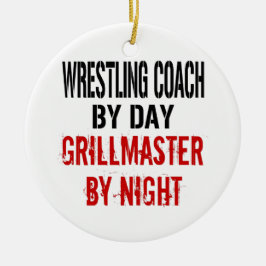 Wrestling Coach Grillmaster Julgransprydnad Keramik