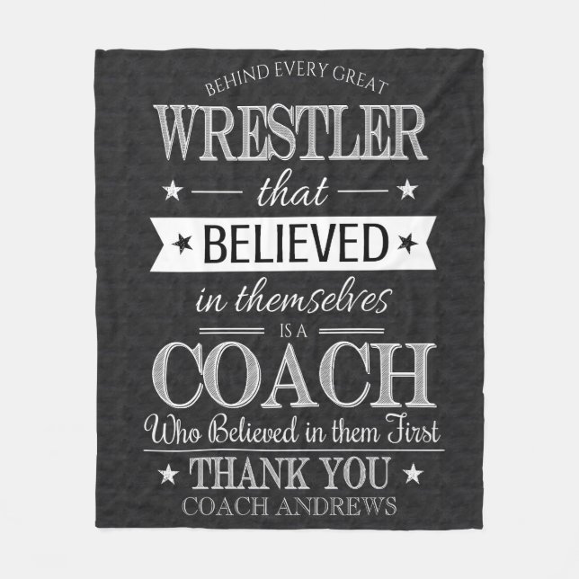 Wrestling Coach Tack Gift Blanket Fleecefilt (Framsidan)
