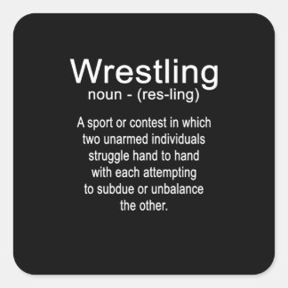Wrestling Definition Fight Wrestle Martial Art Fyrkantigt Klistermärke