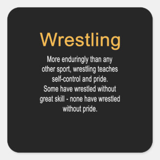 Wrestling Definition Self Control Coach Fyrkantigt Klistermärke