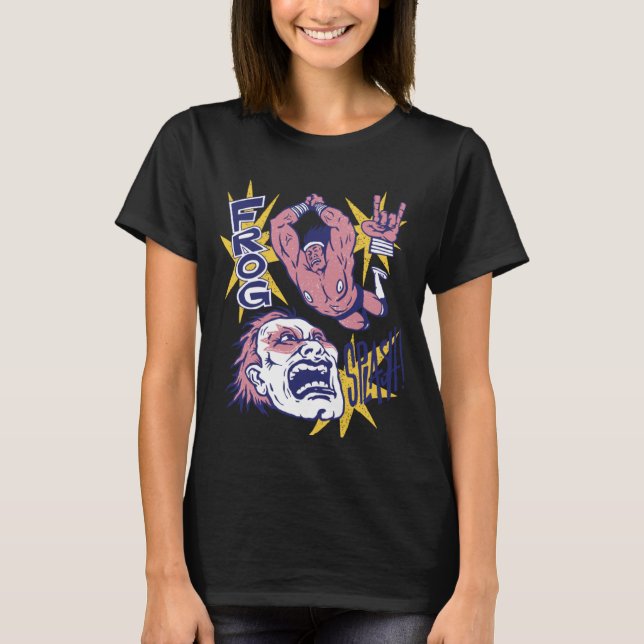 Wrestling Frog Stänk Hobby T Shirt (Framsida)