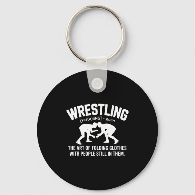 Wrestling Funny Definition The Art Of Folding Clot Nyckelring (Framsida)