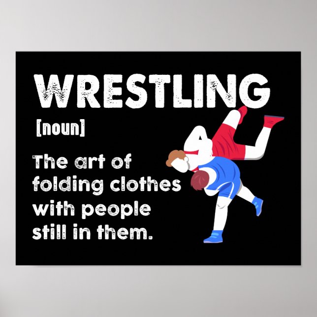 Wrestling Funny Dictionary Definition Wrestler Poster (Framsidan)