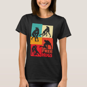 Wrestling Gifts- Funny Free Hugs Wrestling - Funny T Shirt
