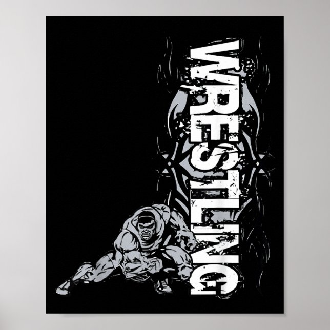Wrestling Graphic Strong Wrestler For Men Women Bo Poster (Framsidan)