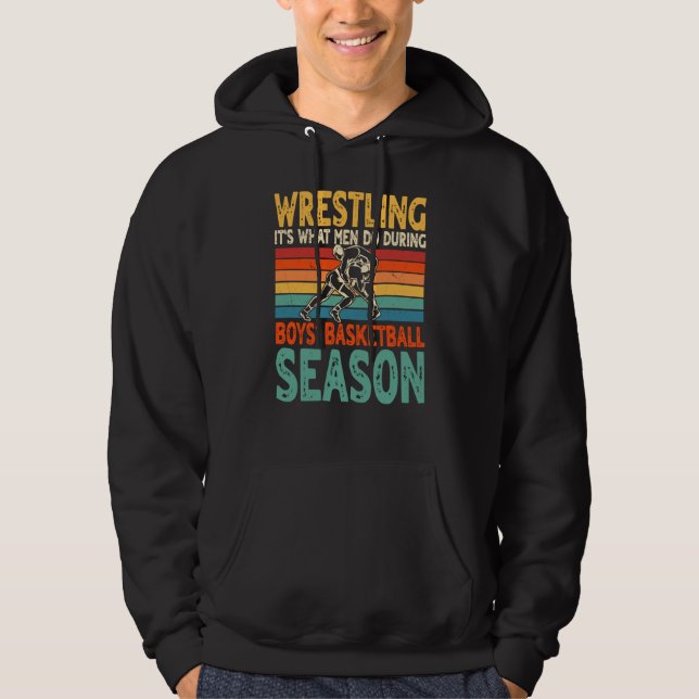 Wrestling It's What Men Do  Wrestler Hoodie (Framsida)