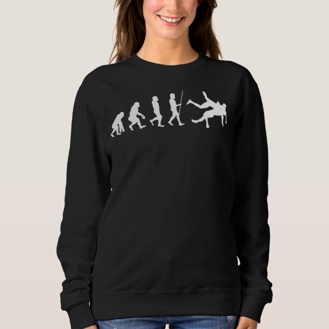 Wrestling Judo Wrestler Human Evolution T Shirt (Framsida)