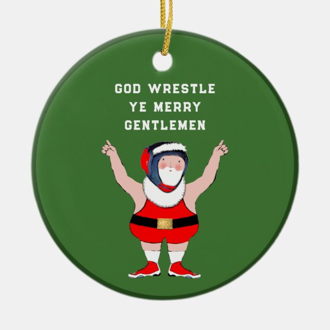 Wrestling julkollektion julgransprydnad keramik (Framsidan)