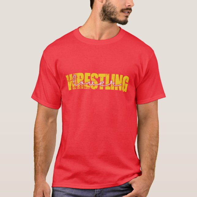 Wrestling Lover Show Ring Kamp stunt vän T Shirt (Framsida)